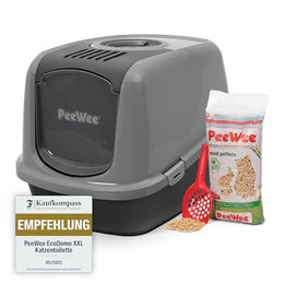 PeeWee EcoDome XXL Katzentoilette mit Haube aus Kunststoff in Grau – Bild 1 von 9