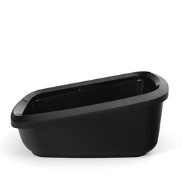 PeeWee EcoGranda Katzentoilette offene Katzenklo Schale aus Kunststoff Schwarz inkl. 3kg Katzenstreu – Bild 1 von 5