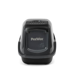 PeeWee EcoHus Haubentoilette geschlossenes Katzenklo aus Kunststoff in Schwarz-Anthrazit – Bild 1 von 10