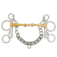 Produktbild von Pelham BR Baby Soft Contact Gebiss doppelt gebrochen in Gold