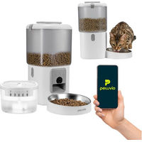 Produktbild von Peluvio FEAST CAT 2in1 Katzen-Futterautomat und Trinkbrunnen mit App-Steuerung, 3MP Kamera und Notstromversorgung in Weiß