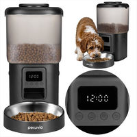 Produktbild von Peluvio Hunde-Futterautomat CRISPY DOG mit LCD-Display und Batterienotbetrieb 4,5L Schwarz