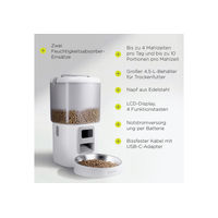 Produktbild von Peluvio Hunde-Futterautomat CRISPY DOG mit LCD-Display und Batterienotbetrieb 4,5L Weiß