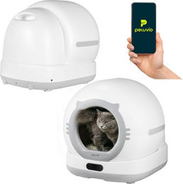 Peluvio Katzentoilette PEARL Selbstreinigend mit 1080p Kamera und WLAN in Weiß – Bild 1 von 1