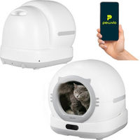 Produktbild von Peluvio Katzentoilette PEARL Selbstreinigend mit 1080p Kamera und WLAN in Weiß