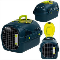 Produktbild von Peluvio Mini Tiertransportbox für Hunde und Katzen aus Kunststoff in Blau