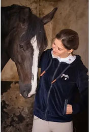 Produktbild von Pénélope Emy Velvet Hoodie Damen Blau Baumwolle XL