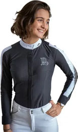 Produktbild von Pénélope Honey Turnier-Poloshirt für Damen in Schwarz XL