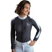 Produktbild von Pénélope Honey Turnier-Poloshirt Reiten Damen Schwarz XS
