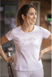 Produktbild von Pénélope Iconic Strass Reitshirt für Damen aus Baumwolle