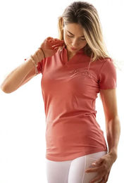 Produktbild von Pénélope Josie Reitpolo Damen Orange Baumwolle 2XS