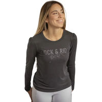 Produktbild von Pénélope Lovely Reitshirt für Damen aus Polyester in Grau oder Schwarz Größe L