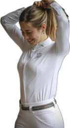 Produktbild von Pénélope Reitshirt für Damen in Weiß Größe XL