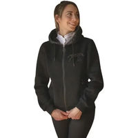 Produktbild von Pénélope Reitsweatshirt für Kinder mit Full Zip Kapuze in Schwarz aus Baumwolle