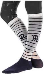Pénélope Reitturniersocken Damen aus Baumwolle Blau Weiß Grau Größe 31/36 2er Pack – Bild 1 von 1