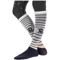 Produktbild von Pénélope Reitturniersocken Damen aus Baumwolle Blau Weiß Grau Größe 31/36 2er Pack