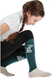 Produktbild von Pénélope Reitturniersocken Damen aus Baumwolle Blau Weiß Größe 31/36