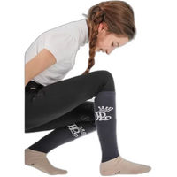 Produktbild von Pénélope Reitturniersocken für Damen aus Baumwolle Blau Weiß Größe 31/36 2er Pack