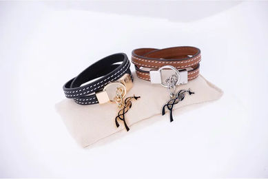 Produktbild von Pénélope Signature Armband für Damen aus Leder in Schwarz Größe M