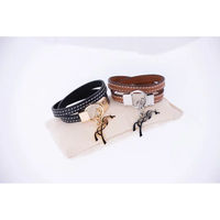 Produktbild von Pénélope Signature Armband für Damen aus Leder in Schwarz Größe M