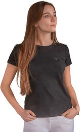 Produktbild von Pénélope Techflo Reitshirt für Damen aus Polyamid in Schwarz und Terrakotta