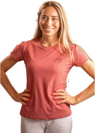 Pénélope Techflo Reitshirt für Damen in Schwarz-Orange aus Polyamid – Bild 1 von 2