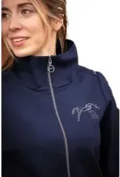 Pénélope Tweeny Reitjacke Damen mit Strass in Schwarz Marine Blau – Bild 1 von 1