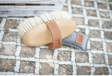Pénélope Weichhaarige Bürste für Pferde aus Holz in Beige Größe L – Bild 1 von 1