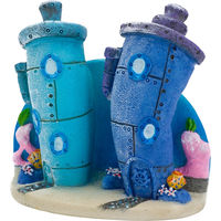 Produktbild von Penn Plax Bikini Bottom Höhle Figur für Fische aus Kunstharz Blau - 1 Stk.