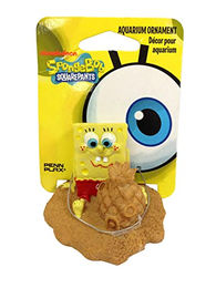 Penn-Plax SpongeBob Ananashaus mit Sand Hängende Aquarien-Dekoration für Fische Gelb - 1 Stk. – Bild 1 von 2