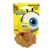 Produktbild von Penn-Plax SpongeBob Ananashaus mit Sand Hängende Aquarien-Dekoration für Fische Gelb - 1 Stk.