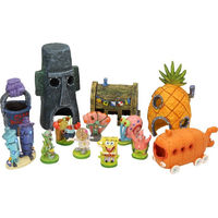 Produktbild von Penn Plax Spongebob Set Aquariendekoration mit Figur und Höhle in Bunt
