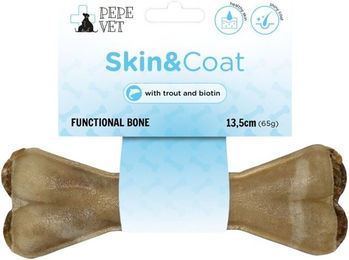 Produktbild von PEPE VET Vet Skin & Coat Knochen Rinderhaut mit Forelle für Hunde 70g