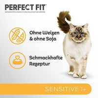 Produktbild von Perfect Fit Adult Trockenfutter Sensitive für Katzen mit Truthahn und Huhn 6 x 750g