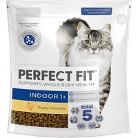 Produktbild von Perfect Fit Indoor 1+ Trockenfutter mit Huhn für adulte Wohnungskatzen zur Gewichtskontrolle 750g - 3 x 750 g