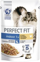 Perfect Fit Indoor Katzenfutter Huhn für ausgewachsene Wohnungskatzen 12 x 85 g - 12 x 85 g – Bild 1 von 2
