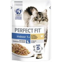 Produktbild von Perfect Fit Indoor Katzenfutter Huhn für ausgewachsene Wohnungskatzen 12 x 85 g - 12 x 85 g