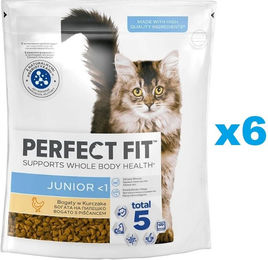 Perfect Fit Junior Trockenfutter mit Huhn für Kitten 6x750 g - 6 x 750 g – Bild 1 von 3
