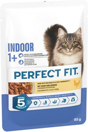 Perfect Fit Katzenfutter Indoor Adult Huhn Stückchen in Sauce 12 x 85 g – Bild 1 von 1