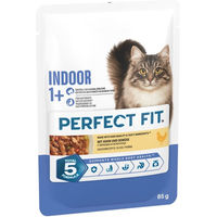 Produktbild von Perfect Fit Katzenfutter Indoor Adult Huhn Stückchen in Sauce 12 x 85 g