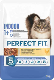 Perfect Fit Katzenfutter Indoor Huhn mit Gemüse in Sauce 12x85g – Bild 1 von 1