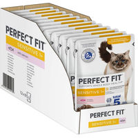 Produktbild von Perfect Fit Katzenfutter Sensitive mit Lachs für adulte Katzen 12 x 85 g - 12 x 85 g