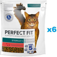 Produktbild von Perfect Fit Katzenfutter Sterile 1+ mit Rind für erwachsene Katzen 6x750 g