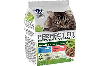 Produktbild von Perfect Fit Katzenvollnahrung für sterilisiert Adult Katzen Getreidefrei und ohne Konservierungsstoffe 12 Beutel à 25 g - 12 x 50 g