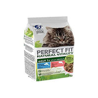 Produktbild von Perfect Fit Katzenvollnahrung für sterilisiert Adult Katzen Getreidefrei und ohne Konservierungsstoffe 12 Beutel à 25 g - 12 x 50 g