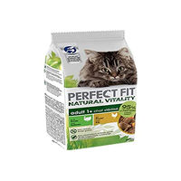 Produktbild von Perfect Fit Nassfutter für ausgewachsene sterilisiert Katzen mit Huhn und Truthahn getreidefrei 72 Beutel à 50 g - 72 x 50 g