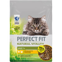Produktbild von Perfect Fit Natural Vitality 1+ Trockenfutter Huhn und Truthahn für adulte Katzen 650 g ohne Farb- und Aromastoffe - 650 g