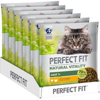 Produktbild von Perfect Fit Natural Vitality Katzenfutter Trockenfutter Adult Huhn und Truthahn 6 x 650g