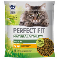 Produktbild von Perfect Fit Natural Vitality Katzentrockenfutter Adult 1+ Huhn und Truthahn mit hohem Fleischanteil 650 g - 6 x 650 g