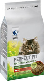Perfect Fit Natural Vitality Trockenfutter für erwachsene Katzen mit Rind und Huhn ohne Konservierungsstoffe 6 kg - 6 kg – Bild 1 von 10